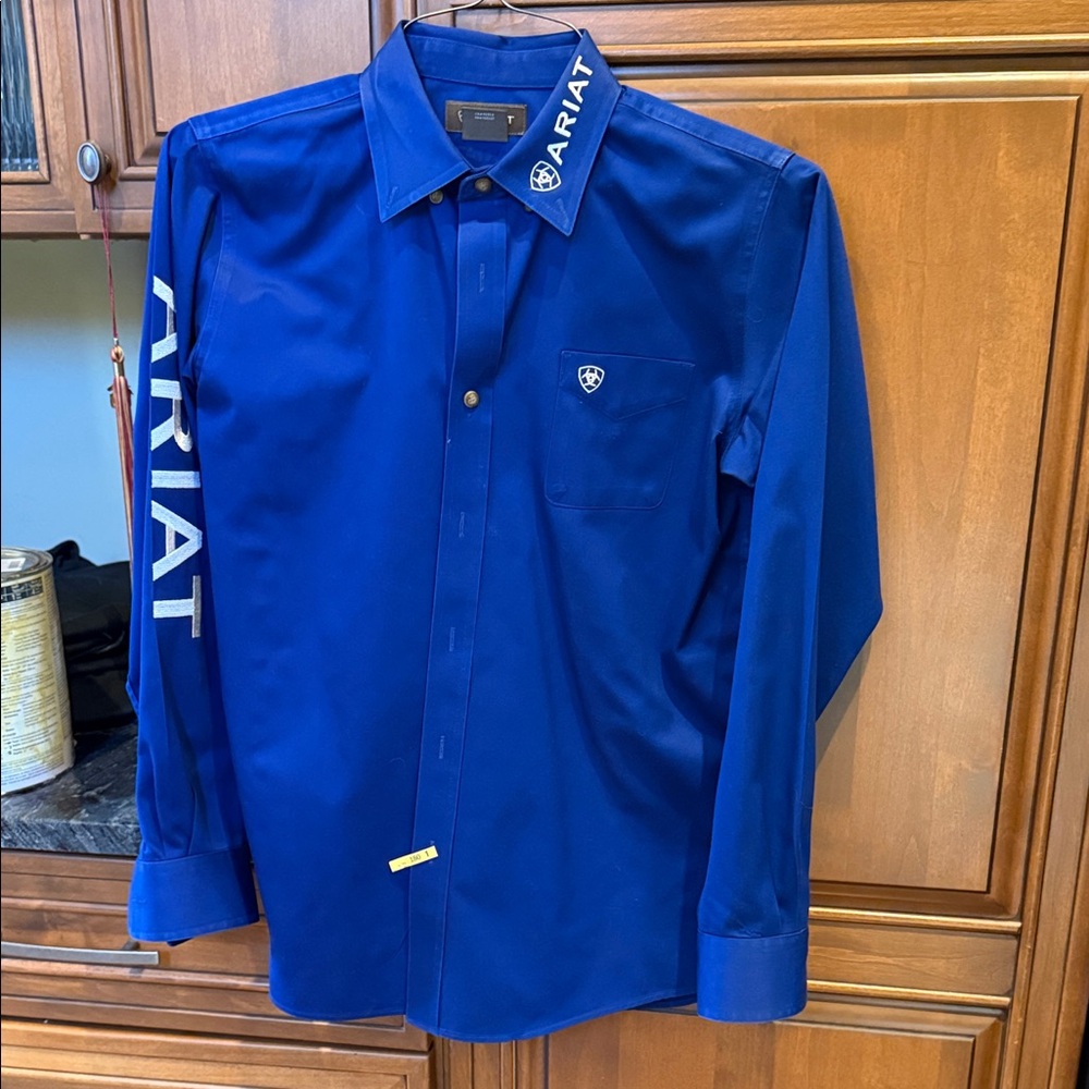 Ariat Boys Royal Blue Button Down Shirt